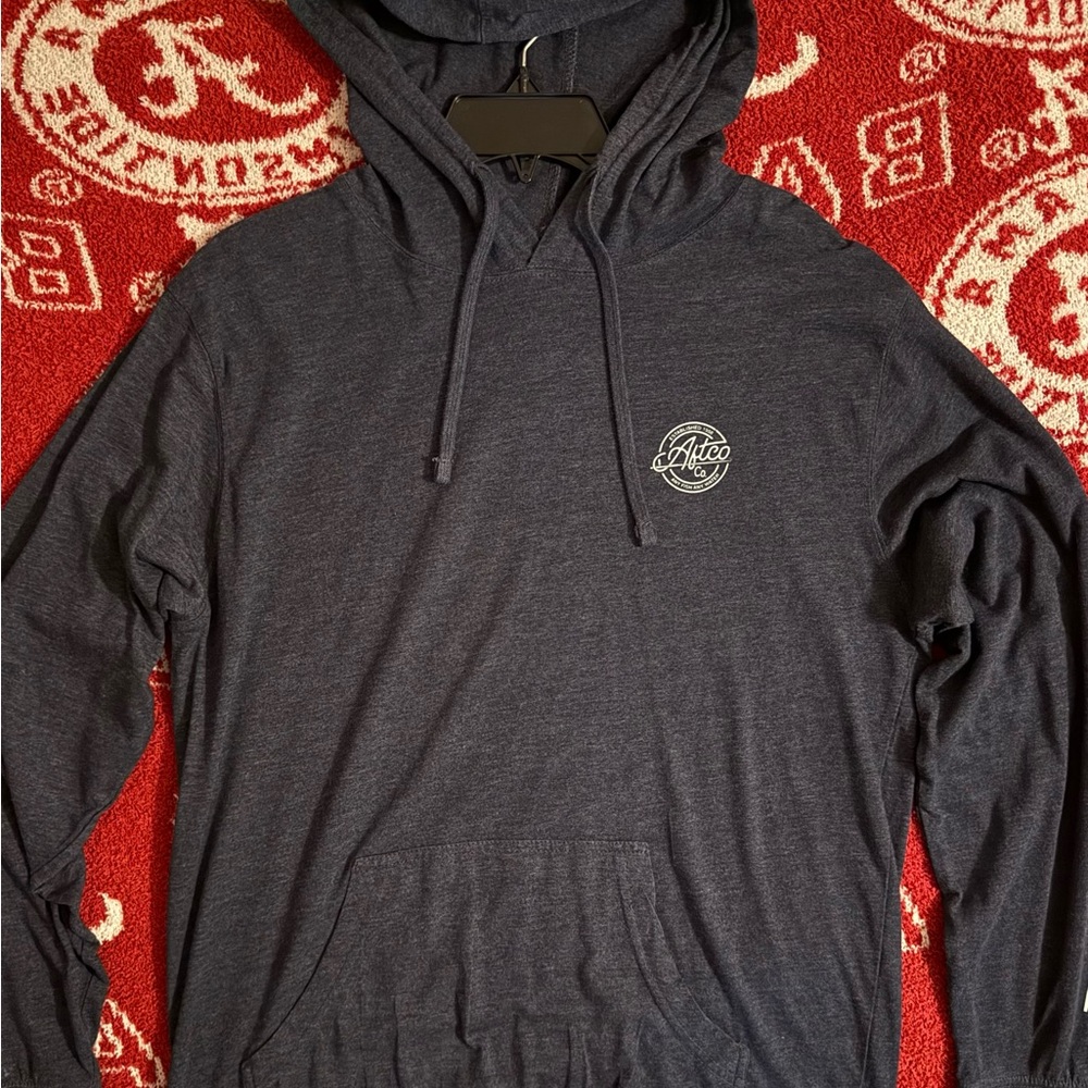 AFTCO Men's Dark Blueish Grey Hoodie